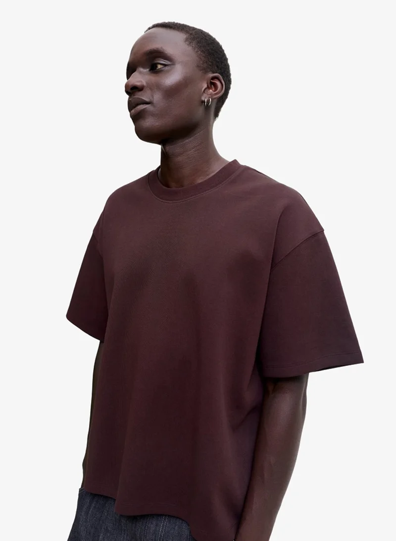 JACK & JONES Fudge Scuba Crew Neck Oversized T-Shirt for Men | Best Price UAE