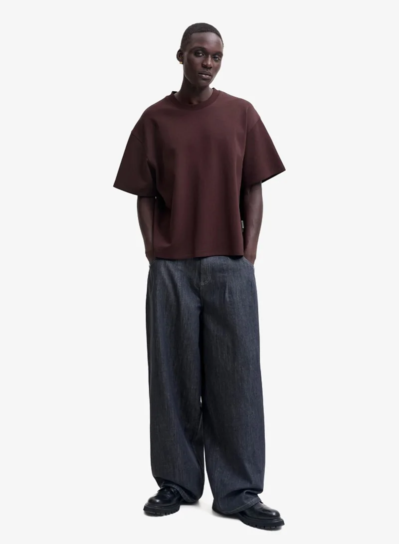 JACK & JONES Fudge Scuba Crew Neck Oversized T-Shirt for Men | Best Price UAE