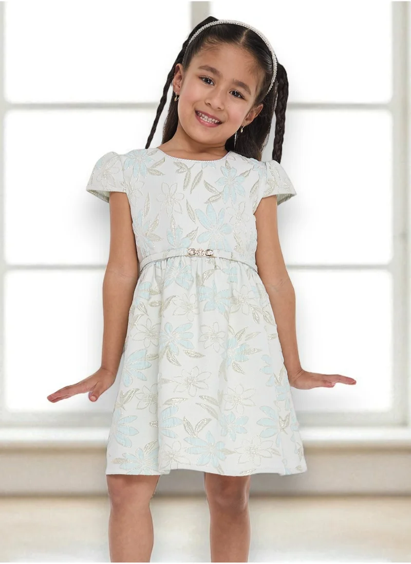 victor and jane Floral Jacquard Dress