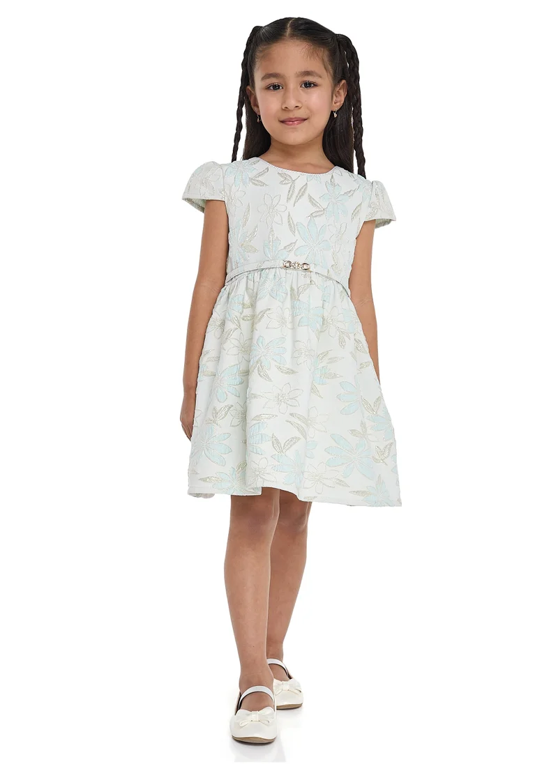 victor and jane Floral Jacquard Dress