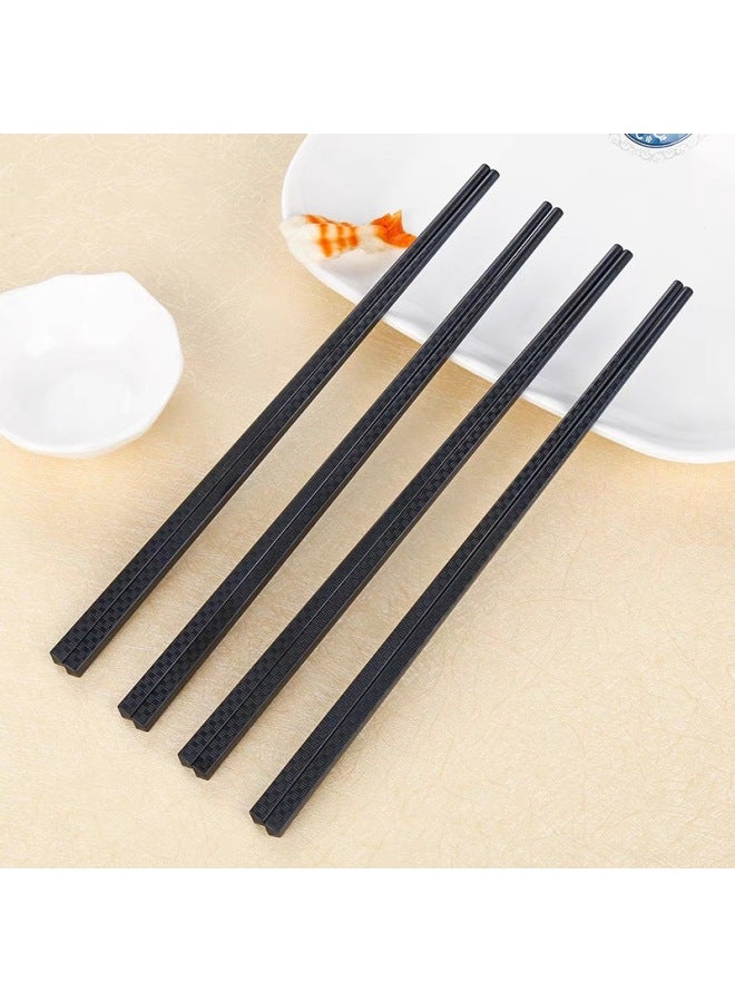 Japanese Pointed Black Bamboo Pattern Chopsticks Cherry Blossom Chopsticks Special Chopsticks Household Cheap Commercial Alloy Chopsticks-Color:24cm Smooth Alloy Chopsticks-meal Packaging 1500 Double Bag - Image 5
