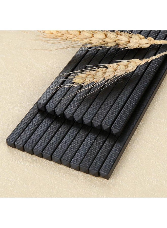 Japanese Pointed Black Bamboo Pattern Chopsticks Cherry Blossom Chopsticks Special Chopsticks Household Cheap Commercial Alloy Chopsticks-Color:24cm Smooth Alloy Chopsticks-meal Packaging 1500 Double Bag - Image 4