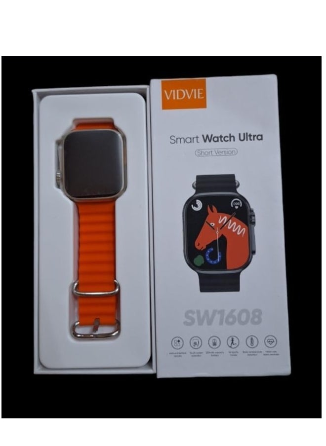 Vidvie - VIDVIE Original smart watch Ultra SW1608 Full Touch Screen 1.85 in, 220mAh, straps pink Call Wireless charging Touch Screen for IOS & android for men and women - Image 1