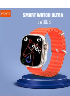 Vidvie VIDVIE Original smart watch Ultra SW1608 Full Touch Screen 1.85 in, 220mAh, straps pink Call Wireless charging Touch Screen for IOS & android for men and women  - Image 3