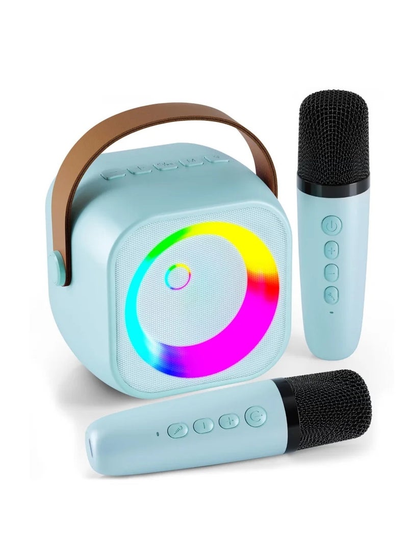 Portable Bluetooth Karaoke Speaker with 2 Wireless Microphones for Home Enjoyment Party  - Image 1
