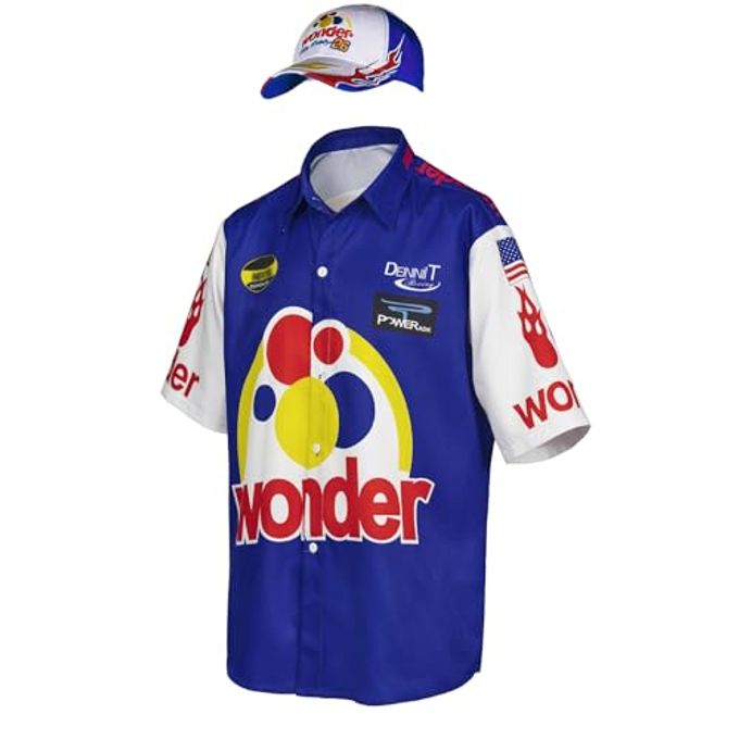 Qosivfey Mens Talladega Nights Ricky Bobby Shirt Halloween Racing Costume with Hat(My2021173-3,3XL) - Image 5