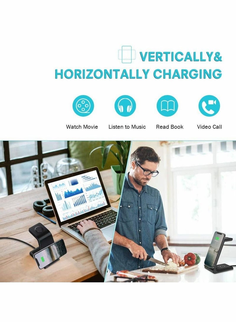 Excefore شاحن لاسلكي، محطة شحن لاسلكية 3 في 1 - Image 4