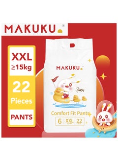 MAKUKU Comfort Fit Pants Diapers - Size 6 (15+kg) | 18-24 months | 22 Pieces  - Image 1