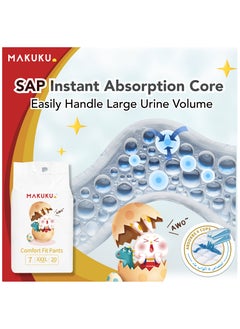 MAKUKU Comfort Fit Pants Diapers - Size 6 (15+kg) | 18-24 months | 22 Pieces  - Image 2