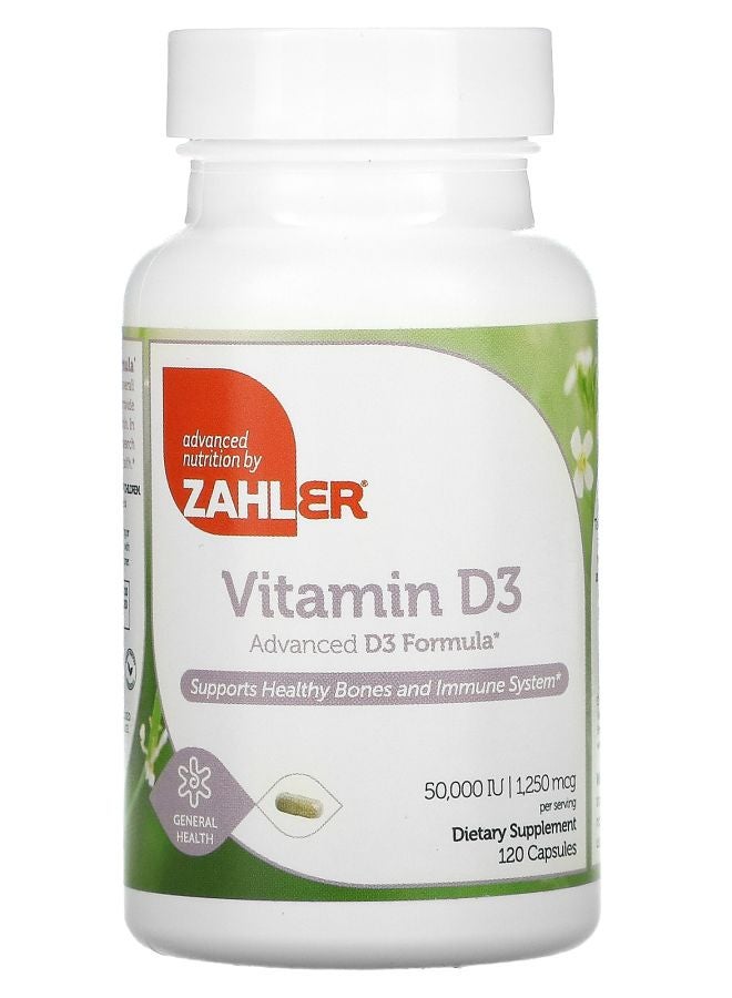 Vitamin D3 1250 mcg (50000 IU) 120 Capsules