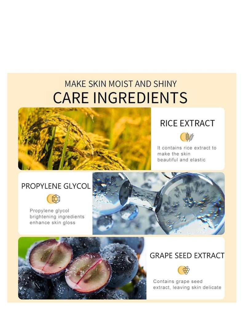 BIOAOUA Korean Face Sheet Mask Skincare,Rice Mask,Deep Moisturize - Anti Aging, Wrinkle Hydrating, Firming Anti Aging Face Sheet Masks - Brightening Facial Mask for All Skin Types - (10 PCS) - Image 2