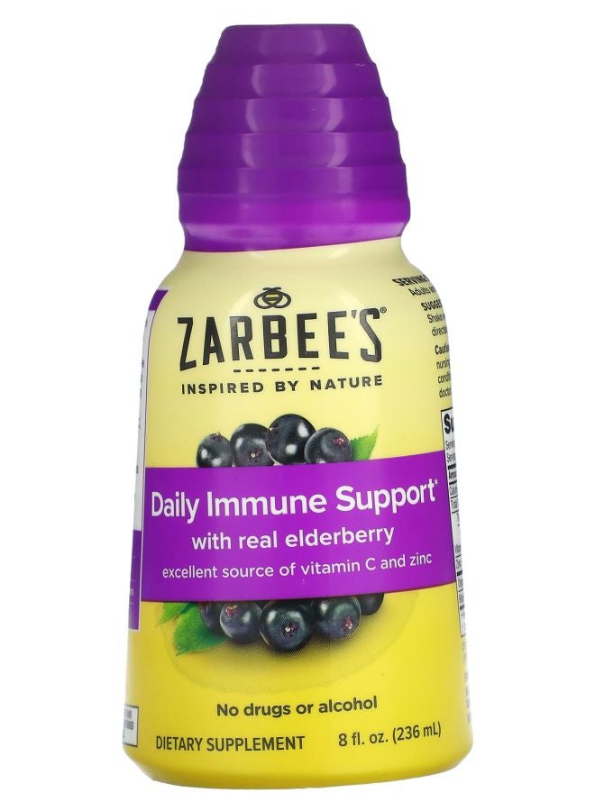 Zarbee's Daily Immune Support with Real Elderberry  8 fl oz (236 ml)