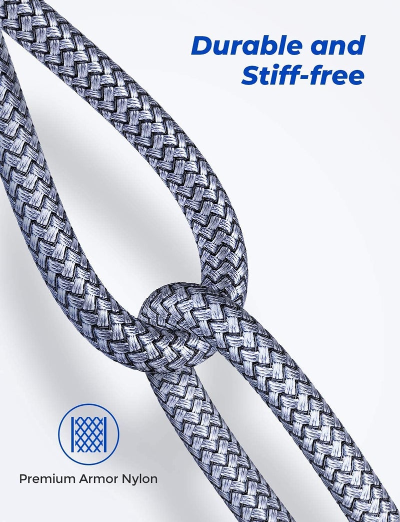 Ainope كابل AINOPE USB إلى USB، كابل USB 3.0 A إلى A ذكر، [لا ينقطع أبداً] كابل USB ذكر إلى ذكر مزدوج الطرف متوافق مع حاويات الأقراص الصلبة، مشغل DVD، مبرد اللابتوب، 6.6 قدم/رمادي - Image 3