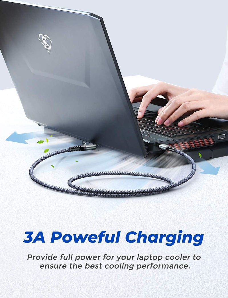 Ainope كابل AINOPE USB إلى USB، كابل USB 3.0 A إلى A ذكر، [لا ينقطع أبداً] كابل USB ذكر إلى ذكر مزدوج الطرف متوافق مع حاويات الأقراص الصلبة، مشغل DVD، مبرد اللابتوب، 6.6 قدم/رمادي - Image 5