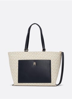Tommy Hilfiger Plus TH Monogram Jacquard Canvas Tote  - Image 1