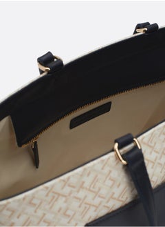 Tommy Hilfiger Plus TH Monogram Jacquard Canvas Tote  - Image 3