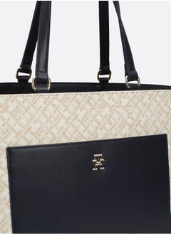 Tommy Hilfiger Plus TH Monogram Jacquard Canvas Tote  - Image 4