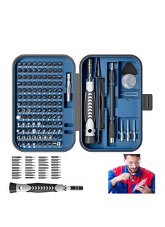 Houmt HOUMT Screwdriver Sets, 130 in 1 Magnetic Tool Kit Precision Mechanic Torx Bit with Flexible Shaft Tool Set Screwdriver Set Bits for Mobile Phone, Smartphone, Gaming Device, Tablet, PC (Blue)  - Image 1