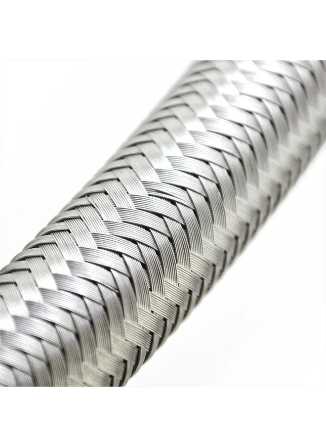 Rubik - 50cm Faucet Supply Line Hose 2pcs, G1/2 Connector Stainless Steel Explosion Proof Hot and Cold Water Braided Pipe for Bathroom Toilet Washbasin Water Heater Base Faucet - Image 1