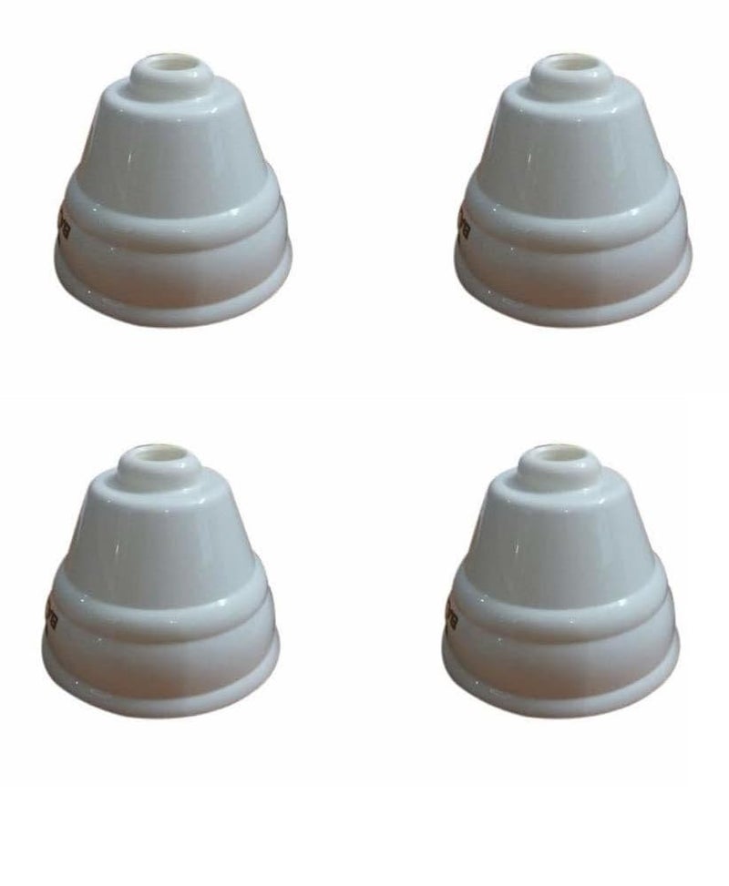 BHATI Ceiling Fan Canopy Ceiling Cups Suitable For All Types of Fans Color White Size Free Size Pack of 4 - Image 1