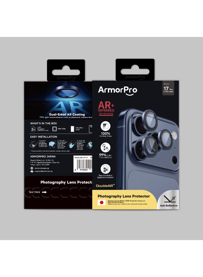 ArmorPro iPhone 17 Pro & 17 Pro Max, DoubleAR Camera Lens Protector, DoubleAR Lens, Deep Blue Deep Blue - Image 1