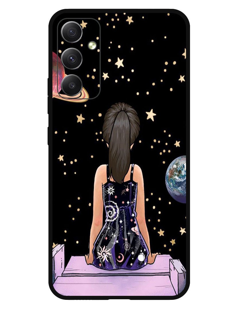 Theodor Protective Case Anti Scratch Shock Proof Bumper Cover For Samsung Galaxy A24 4G Girl Watching Star - Image 1