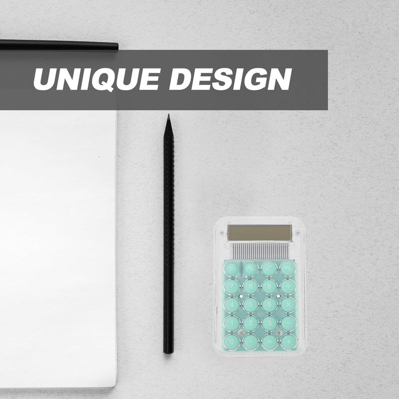 آلة حاسبة محمولة صغيرة بحجم الجيب بشاشة LCD خضراء للمدرسة والمكتب والمنزل - Image 5