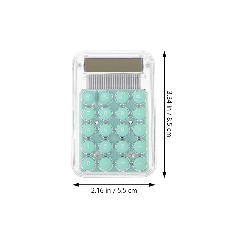 آلة حاسبة محمولة صغيرة بحجم الجيب بشاشة LCD خضراء للمدرسة والمكتب والمنزل - Image 3