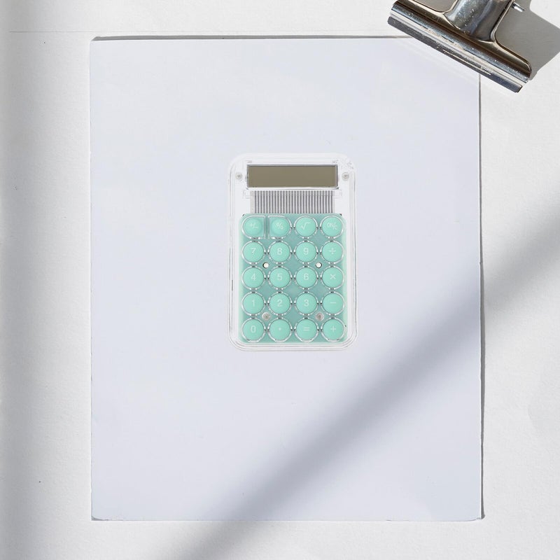 آلة حاسبة محمولة صغيرة بحجم الجيب بشاشة LCD خضراء للمدرسة والمكتب والمنزل - Image 4