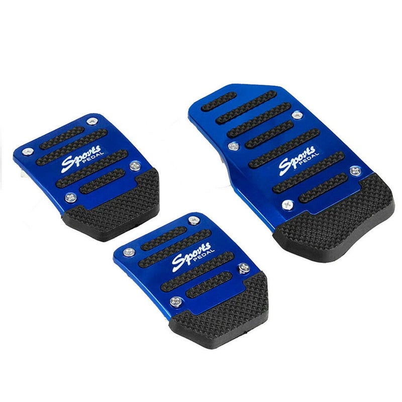 Oshotto 3 Pcs Non-Slip Manual CS-373 Car Pedals Kit Sports Pad Covers Set Compatible with Audi Q3 (Blue) - Image 2