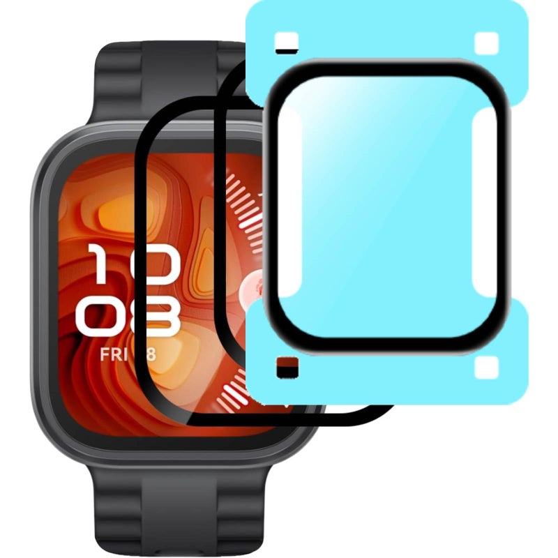 Vurtboly 2 Pack Screen Protector for Huawei Watch Fit 4/4 Pro 2025, Alignment Frame, 3D Full Coverage Waterproof Film - Image 1