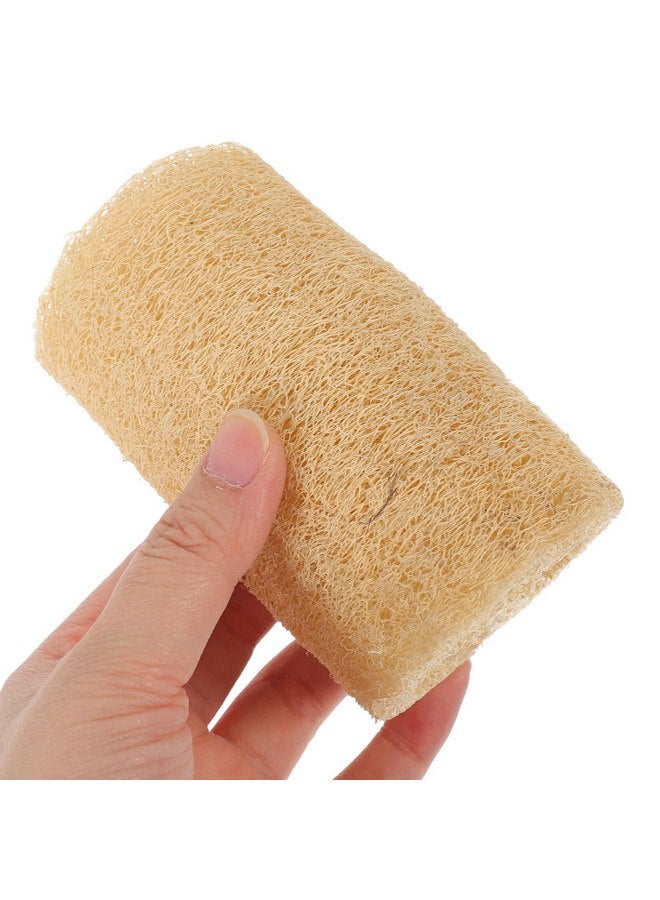 POPETPOP Bunny Chew Toys 3Pcs Hamster Chew Toys Natural Loofah Hamster Gnawing Treats Teeth Grinding Toys for Gerbil Rat Guinea Pig Chinchilla 10CM Rabbit Toys Loofah - Image 5