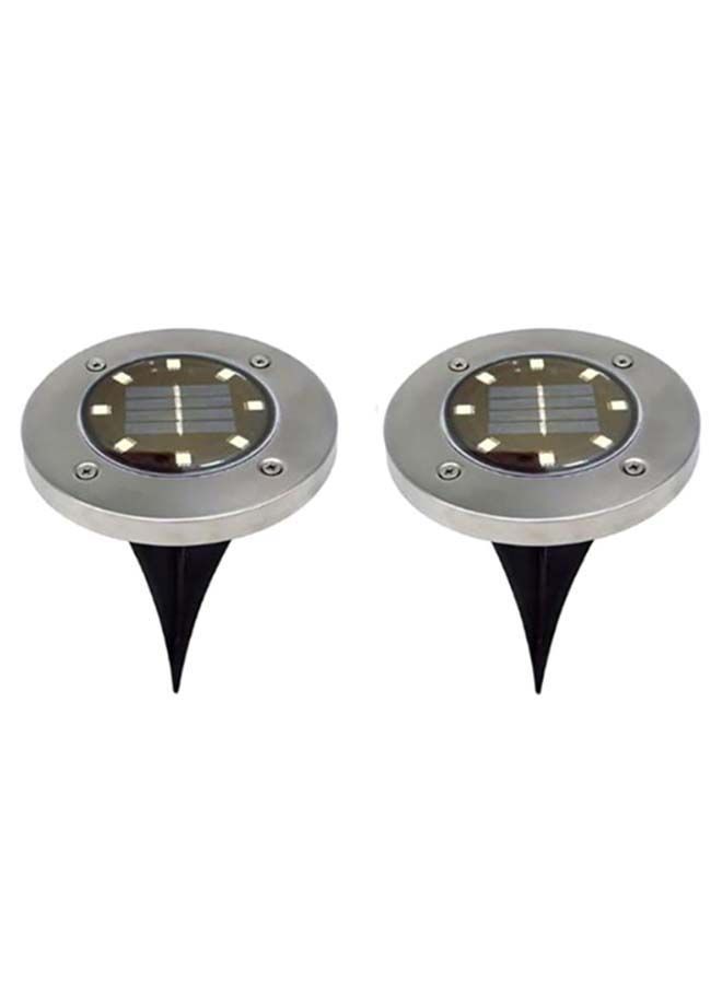 نيبمينينت مجموعة مصابيح إضاءة أرضية تعمل بالطاقة الشمسية مكونة من 4 قطع أسود/ فضي 12 x 12سم - Image 2