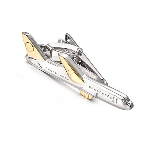 Yoursfs Airplane Tie Clips For Men Pilot Jet Army Aviation Wedding Bar Clasp Ties Pin - Image 4