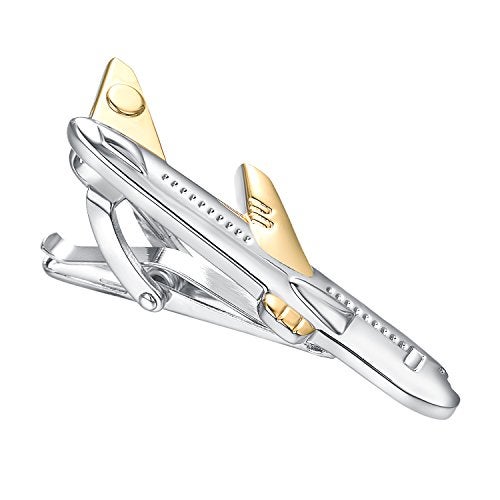 Yoursfs Airplane Tie Clips For Men Pilot Jet Army Aviation Wedding Bar Clasp Ties Pin - Image 3