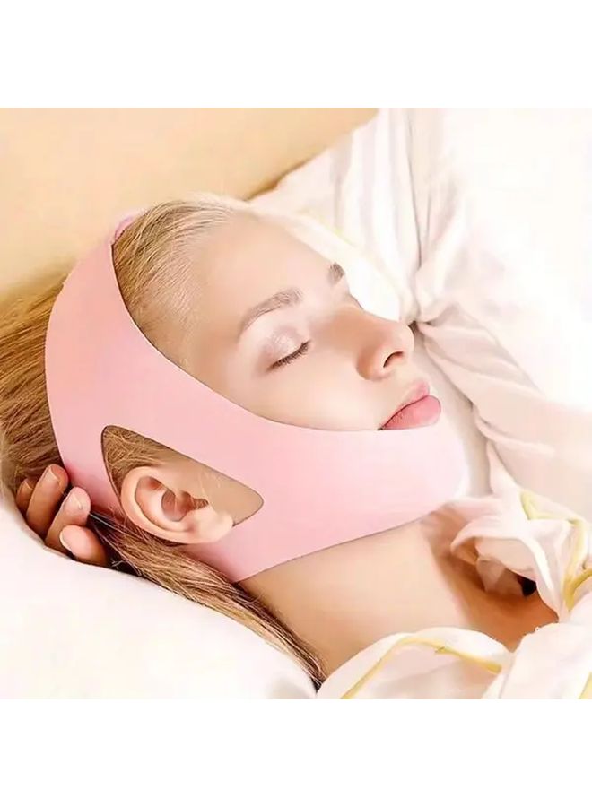 سدادة الفم الوردية المضادة للشخير القابلة للتعديل - جهاز مريح لانقطاع النفس النومي يمنع التنفس عبر الفم - Image 1