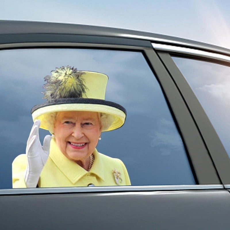 woobles Queen Elizabeth Car Sticker - Waterproof Window Decal for Fun Personalization - Image 5