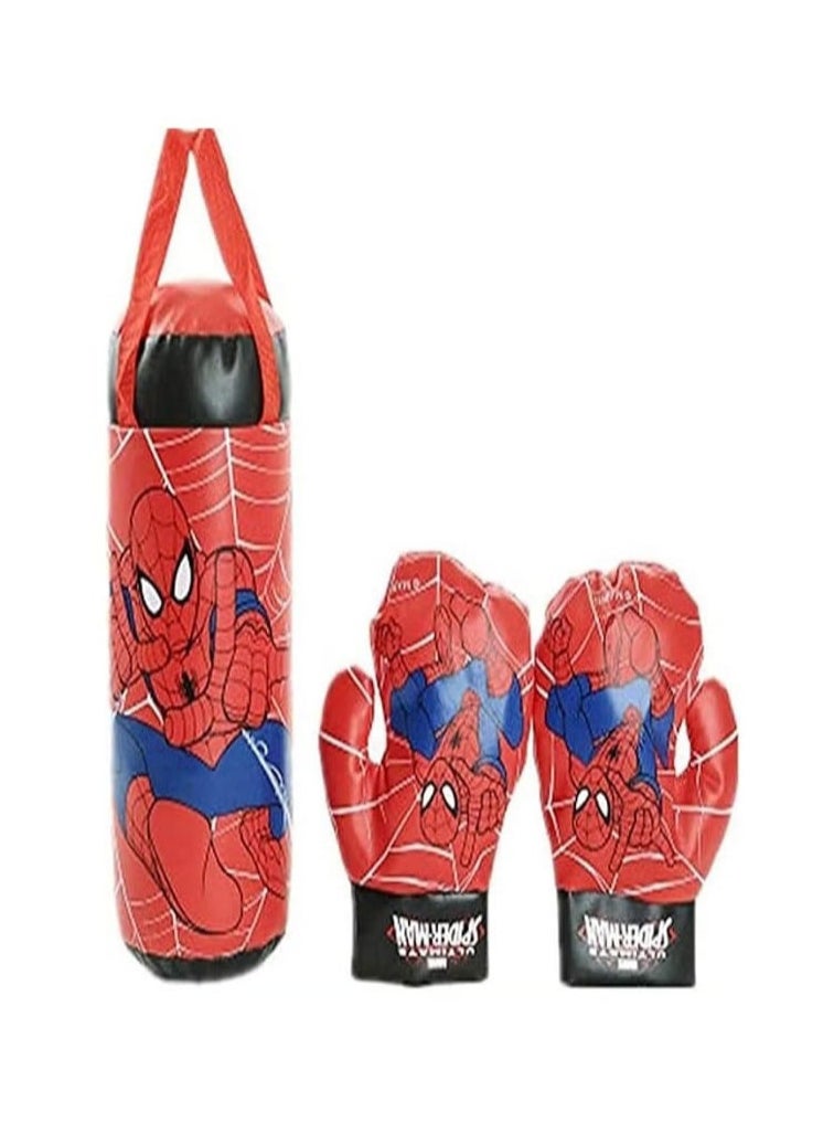 Generic Punching Bag Set with 2 Safety Padded Gloves (Design May Vary).  - Image 1