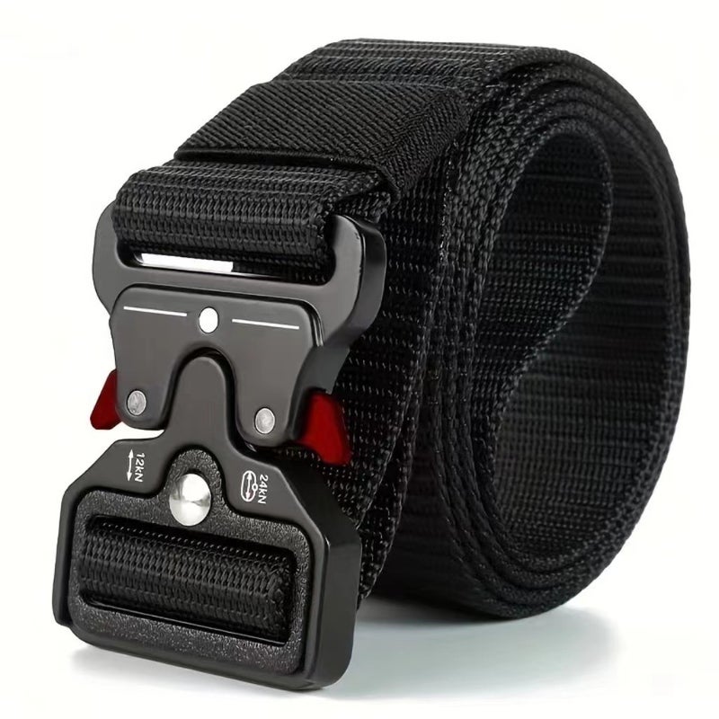 Tactical Cobra Belt Mens Outdoor Nylon Buckle Red ears black 