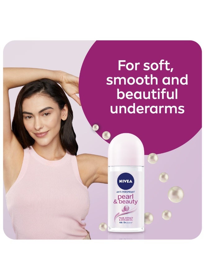 نيفيا عبوة من ست بيرل اند بيوتي مزيل عرق رول اون 50 مل حماية طويلة وانتعاش ونعومة لمنطقة الإبط - Image 5