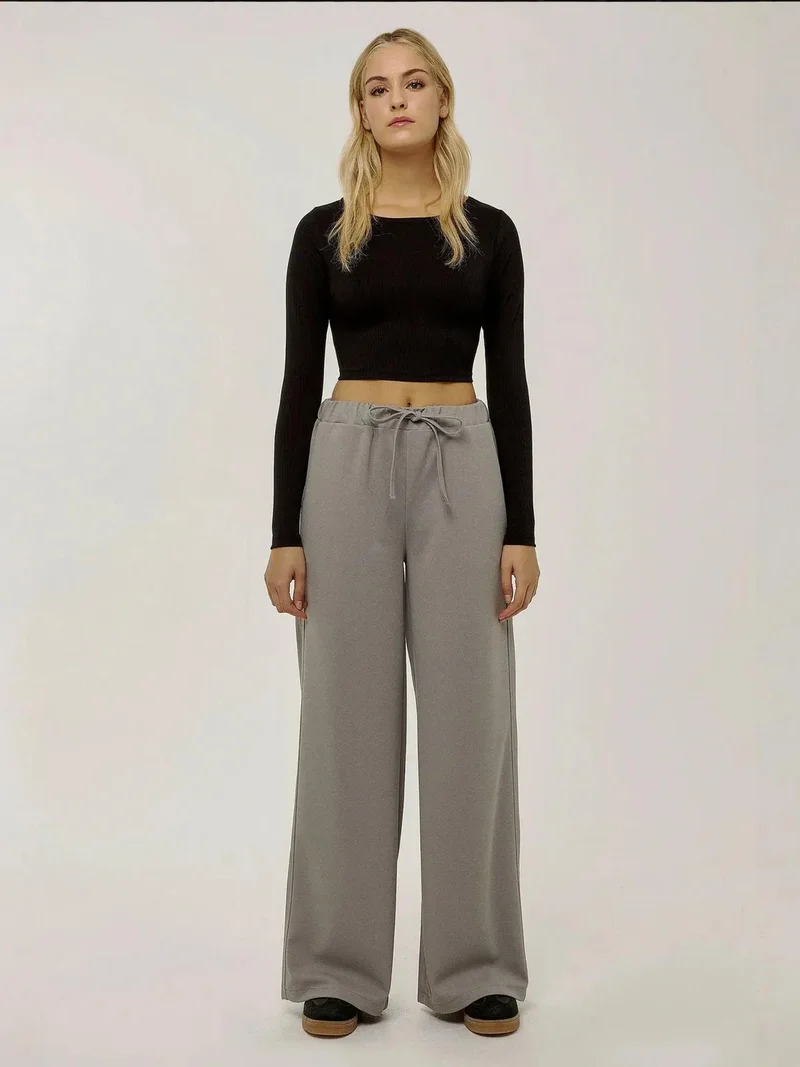 High Waist Wide Leg Sweatpants