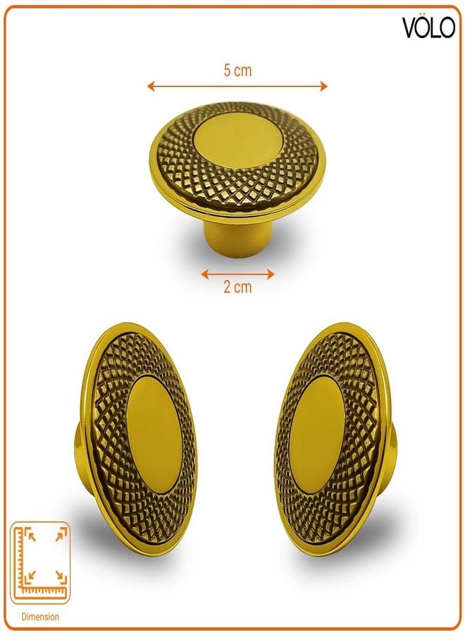 VOLO Antique Gold Brass Finish Cabinet Knob - Knobs for Drawers and Cabinets, Perfect for Home and Office (Model S-202) (2) - Image 2