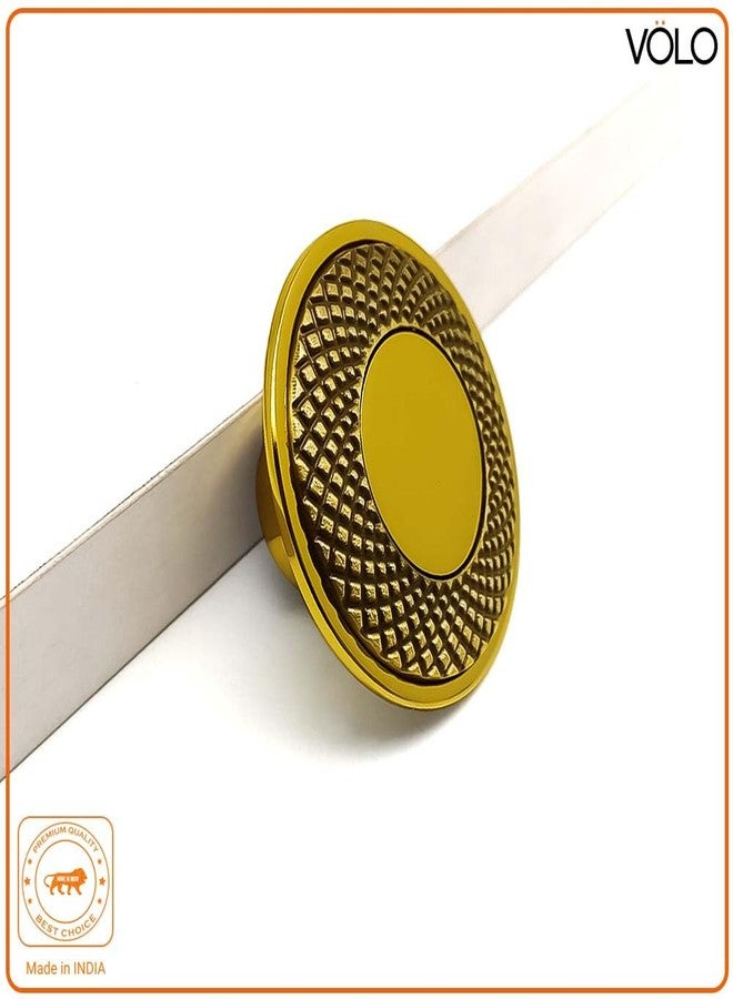 VOLO Antique Gold Brass Finish Cabinet Knob - Knobs for Drawers and Cabinets, Perfect for Home and Office (Model S-202) (2) - Image 4
