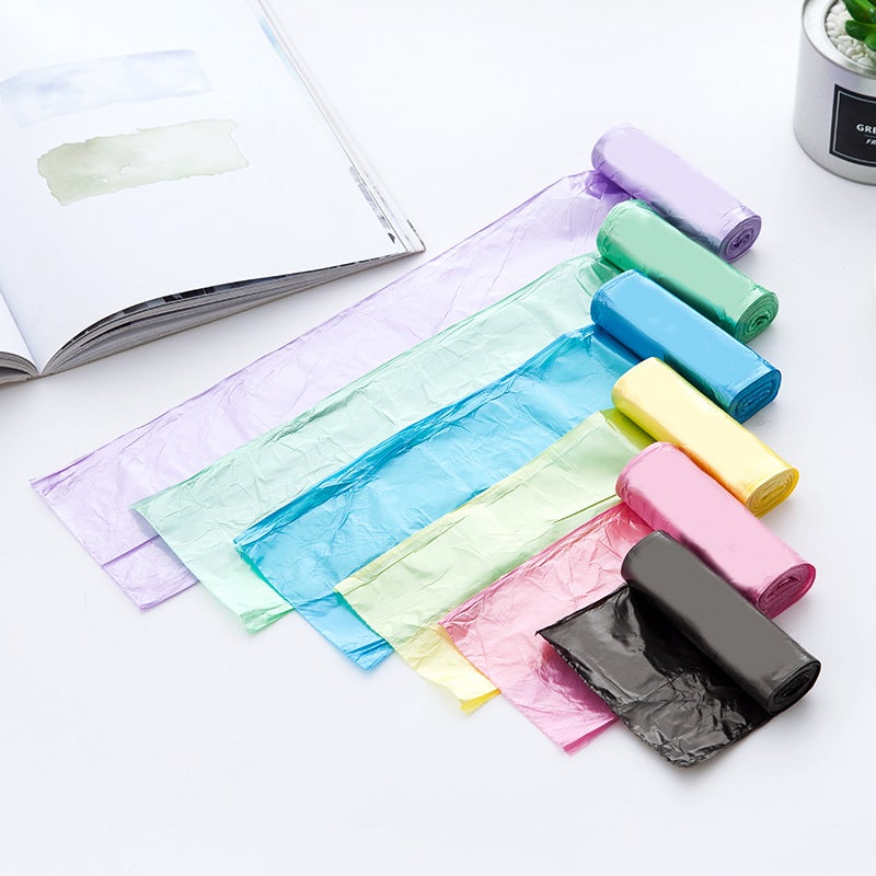 1919 Reinforced Garbage Bag New Material Colorful Kitchen Bathroom Household Point-Break Plastic Bag 5 Rolls 100 Pieces - Image 3