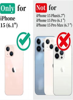 ESCASE Magnetic Matte PC Case for iphone 15, MagSafe Compatible, Camera Lens Tempered Glass Protection, Compatible with (2023) iphone 15  6.1 Inch Cover-Purple  - Image 2
