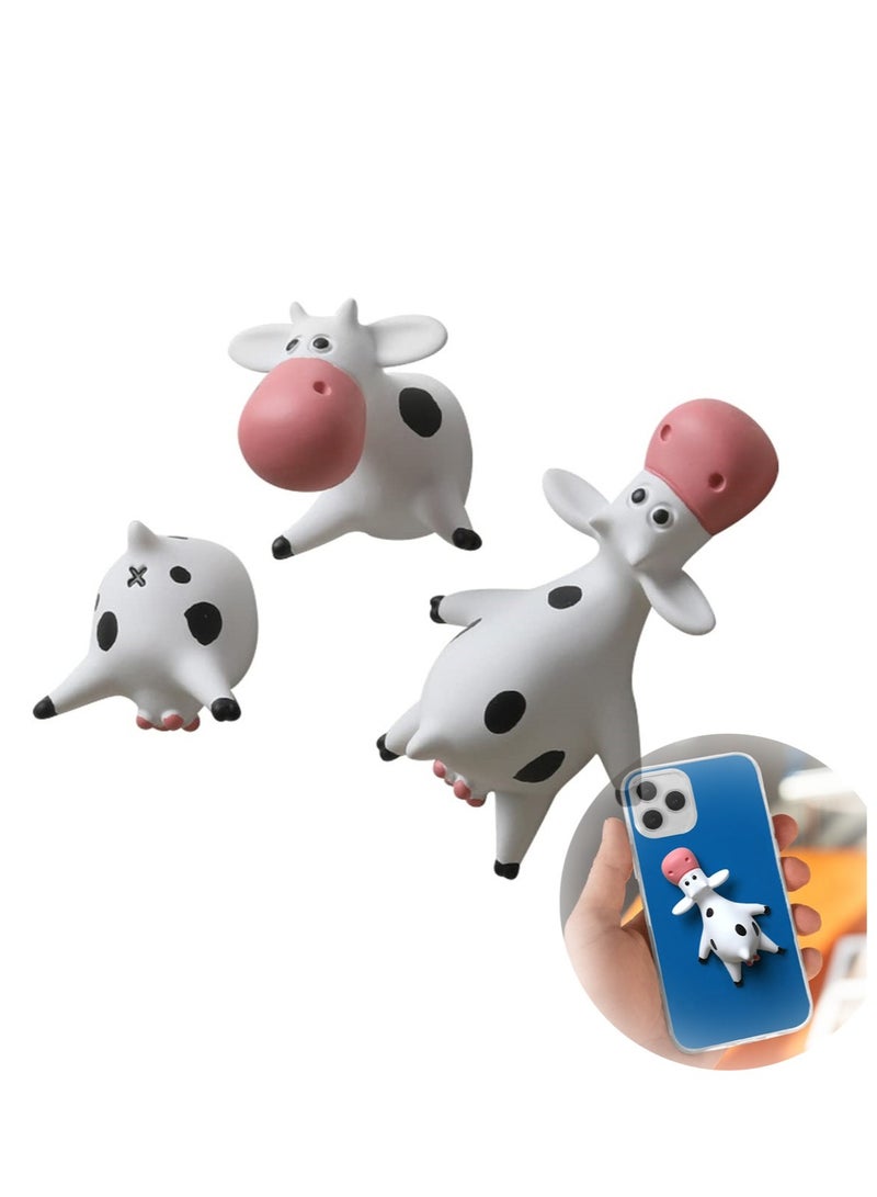 Adorable 3D Cow Resin Fridge Magnets  Decor for Kitchen Office Whiteboard Set of 3  - Image 1