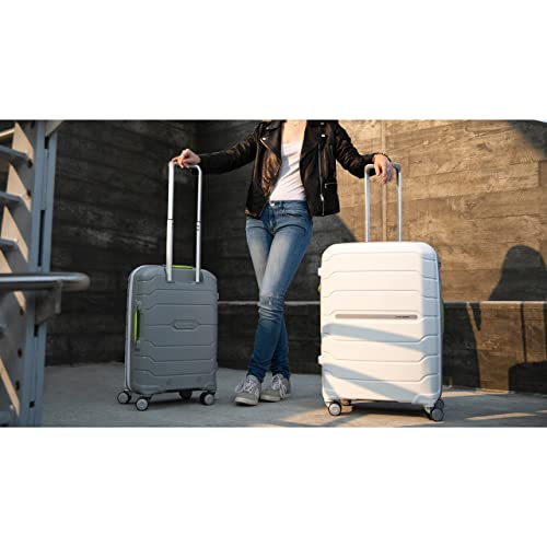 Samsonite حقائب سامسونيت فري فورم الصلبة المحمولة مع عجلات دوارة - حقيبة صلبة - معتمدة من TSA وشركات الطيران - قابلة للتوسيع، عجلات سلسة للسفر الخفيف - أبيض/رمادي - Image 2