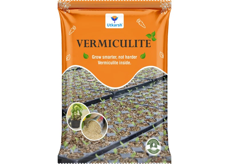 Utkarsh Vermiculite for Plants Growth, Home Terrace Garden, Horticulture & Hydroponics 100% Natural, Organic Potting Soil Mix Additive & Nutrient Absorption - (900 gm; Pack of 1) - Image 1