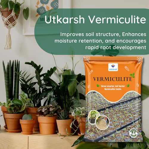 Utkarsh Vermiculite for Plants Growth, Home Terrace Garden, Horticulture & Hydroponics 100% Natural, Organic Potting Soil Mix Additive & Nutrient Absorption - (900 gm; Pack of 1) - Image 2
