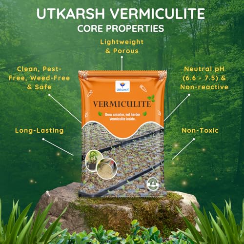 Utkarsh Vermiculite for Plants Growth, Home Terrace Garden, Horticulture & Hydroponics 100% Natural, Organic Potting Soil Mix Additive & Nutrient Absorption - (900 gm; Pack of 1) - Image 3
